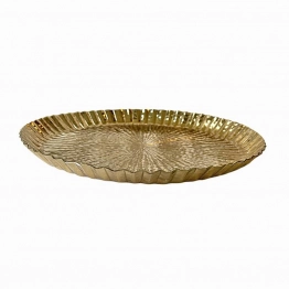 Διακοσμητική Πιατέλα Μεταλλική Χρυσή Φ37x4εκ. Art Et Lumiere 12026