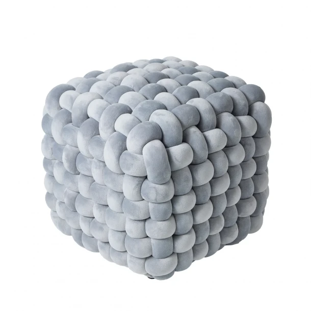 Πουφ Βελούδινο 43x43x40εκ. 2272 Γκρι Das Home