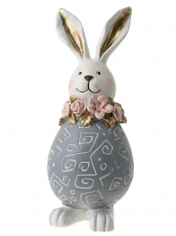 Πασχαλινός Λαγός Polyester Γκρι 7x7x18,5εκ. Zen Collection 24.22.49697