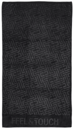 Πετσέτα Θαλάσσης Polyester-Poliammide 90x170εκ. Feel & Touch Icon Black