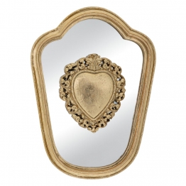 Καθρέπτης Τοίχου Polyresin Χρυσός Καρδιά 19x2x26εκ. iliadis 89028