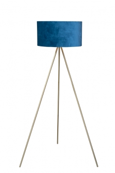 Φωτιστικό Επιδαπέδιο Με Χρυσό Τρίποδο & Μπλε Καπέλο 45x148εκ. Zen Collection 19.36.44402