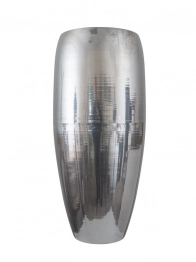 Βάζο Επιδαπέδιο Μεταλλικό Ασημί 33x70εκ. Zen Collection 26.1.52209