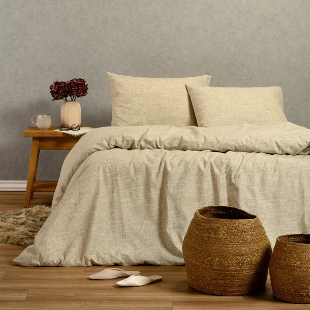 Σετ Σεντόνια Φανελένια Υπέρδιπλα 235x260εκ. Farrel Grey Winter Line Mini Melinen 20005063