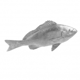 Διακοσμητικό Επιτραπέζιο Ψάρι Polyresin Ασημί inart 24x7x10εκ. 3-70-883-0022