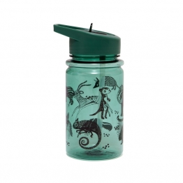 Παγούρι Με Καλαμάκι Tritan Black Animals 400ml Petit Monkey PTM-DB25