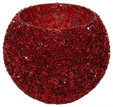 Κηροπήγιο Γυάλινο 16x12εκ. Strass Red Art Et Lumiere 30537