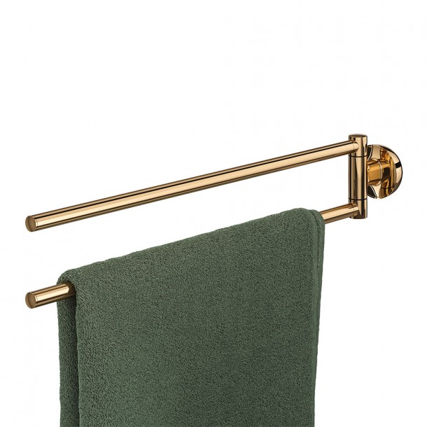 Κρεμάστρα Με Δύο Βραχίονες Cooper Polished Gold 45,9x5,2x7,9εκ. Tiger 800559