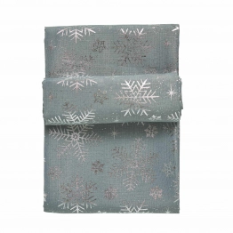 Χριστουγεννιάτικο Τραπεζομάντηλο Polyester 140x220εκ. Christmas 0714 Ασημί-Γκρι Das Home