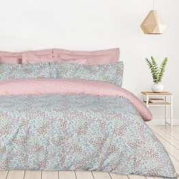 Σετ Σεντόνια Polycotton Υπέρδιπλα Με Λάστιχο 170x200+35εκ. Casual 5428 Μέντα-Ροζ Das Home