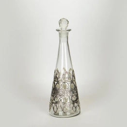 Καράφα Γυάλινη-Μεταλλική Διάφανη-Ασημί 12x35εκ. ESTHETI 752-10512