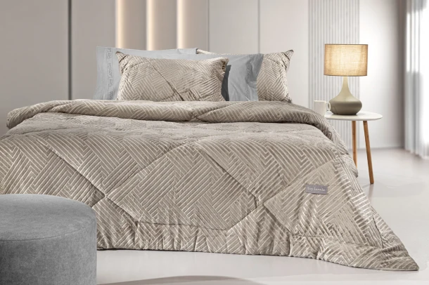 Κουβερτοπάπλωμα Ultrasoft 2 Όψεων Ημίδιπλο 180x240εκ. York Natural Guy Laroche