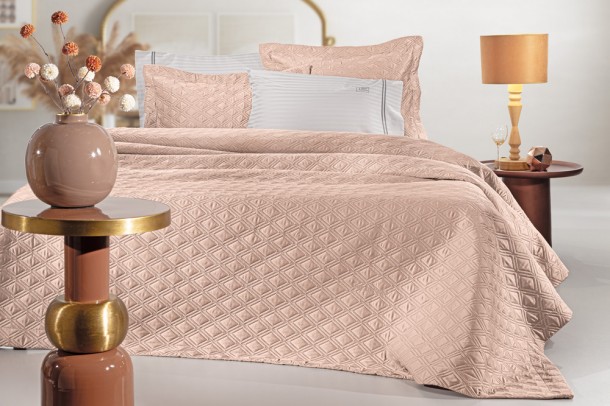 Σετ Κουβερλί Microsatin King Size 240x250εκ. Honour Old Pink Guy Laroche