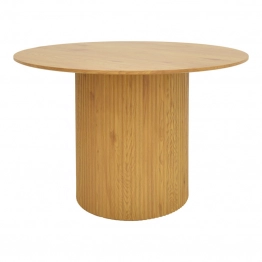 Τραπέζι Karulo pakoworld mdf σε sonoma απόχρωση Φ120x76εκ