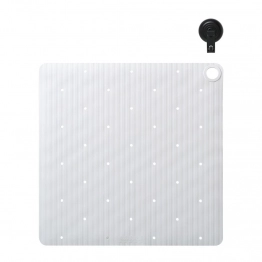 Ταπέτο Αντιολισθητικό Ντουζιέρας Καουτσούκ 55x55εκ. Ribb White Sealskin 800620