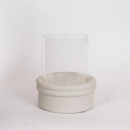 Κηροπήγιο Κεραμικό Μπεζ 20x20x23,5εκ. ESTHETI 819-00518