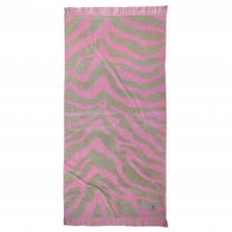 Πετσέτα Θαλάσσης Βαμβακερή 90x180εκ. Essential 3854 Λαδί-Ροζ Greenwich Polo Club