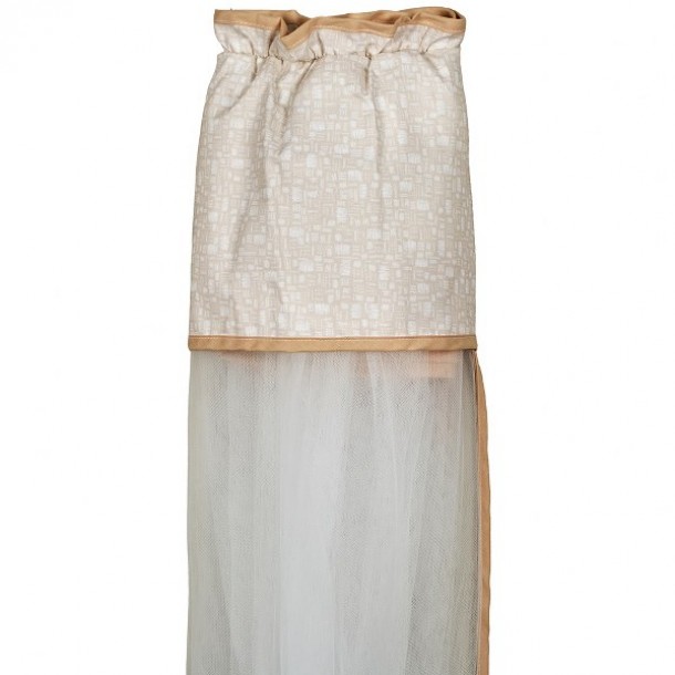Κουνουπιέρα Λίκνου Nylon-Βαμβακερή 160x360εκ. Elephant Εκρού 85223