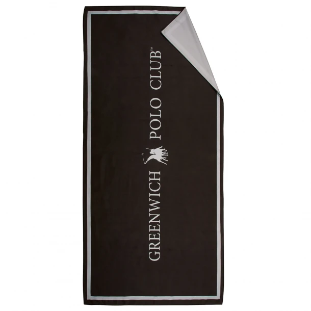 Πετσέτα Θαλάσσης Microfiber 80x170εκ. Essential 4028 Μαύρη-Taupe Greenwich Polo Club
