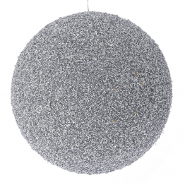 Χριστουγεννιάτικη Μπάλα Polyfoam Ασημί Glitter 20εκ. iliadis 83542