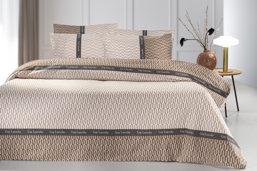 Σετ Σεντόνια Βαμβακερά Υπέρδιπλα 240x265εκ. Status Beige Guy Laroche