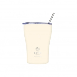 Θερμός-Ποτήρι Ανοξείδωτο Coffee Mug Lily White Save The Aegean Estia 350ml-9x13εκ. 01-23027