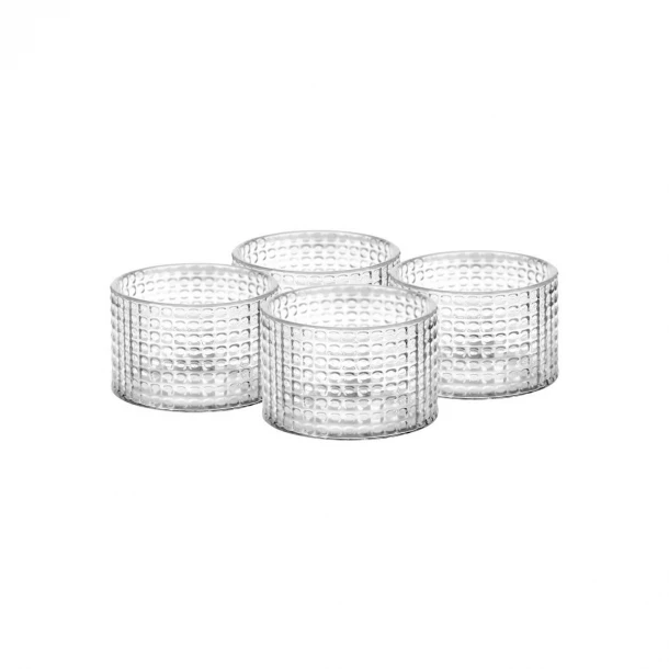 Δαχτυλίδι Πετσέτας Σετ 4τμχ Κρίκος Γυάλινοι Διάφανοι 4,8x3εκ. Estia 07-36836