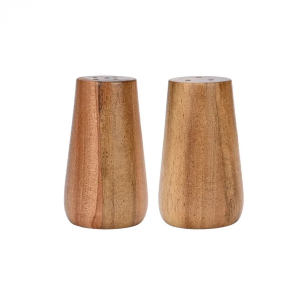 Σετ 2τμχ Δοχείο Για Αλάτι&Πιπέρι Ξύλινο Ακακίας Allure 4,6x8εκ. Estia 01-27827