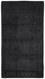 Πετσέτα Θαλάσσης Polyester-Poliammide 90x170εκ. Feel & Touch Icon Black