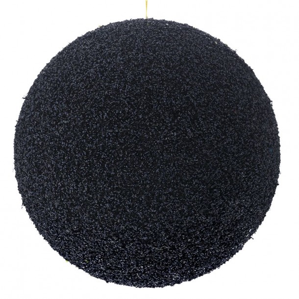 Χριστουγεννιάτικη Μπάλα Polyfoam Glitter Μαύρη 25εκ. iliadis 83563