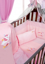 Σετ Βρεφική Προίκα 3τμχ Βαμβακερή Unicorn 41 Pink Dimcol
