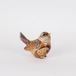 Διακοσμητικό Επιτραπέζιο Πουλί Polyresin Καφέ-Μπεζ 13,5x8x11εκ. ESTHETI 752-11640