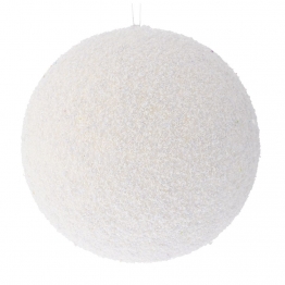 Χριστουγεννιάτικη Μπάλα Polyfoam Λευκή Glitter 20εκ. iliadis 83543