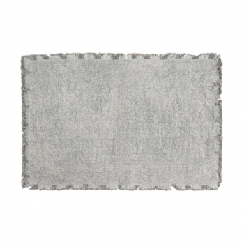 Σουπλά Με Κρόσσια Βαμβακερό Γκρι 50x33εκ. Loom Estia 07-36119