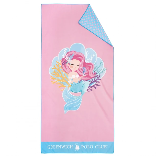 Πετσέτα Θαλάσσης Microfiber 70x140εκ. Junior 4041 Ροζ-Μπλε Greenwich Polo Club