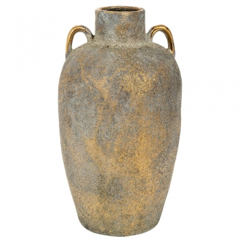 Βάζο Κεραμικό Γκρι-Χρυσό 18x28εκ. iliadis 90068