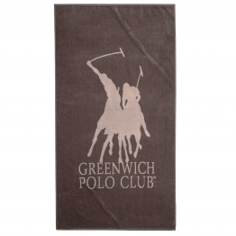 Πετσέτα Θαλάσσης Βαμβακερή 90x170εκ. Essential 3786 Καφέ Greenwich Polo Club