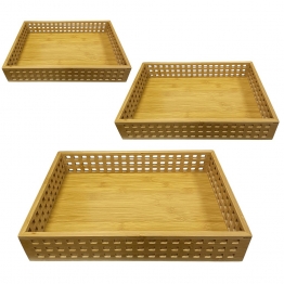 Δίσκος Σερβιρίσματος Σετ 3τμχ Bamboo Natural ESPIEL 46x33x7εκ.-40x28x7εκ.-37x25x7εκ. DWMA1001