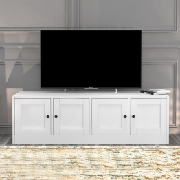 Έπιπλο τηλεόρασης Felix Megapap χρώμα λευκό 129x40x39,6εκ.
