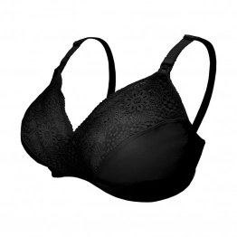 Σουτιέν Θηλασμού Soft As Silk Ανανυκλωμένο Πολυαμίδιο-Ελαστίνη Μαύρο Small Carriwell CW2110