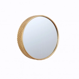 Καθρέπτης Τοίχου Μεταλλικός Χρυσός Art Et Lumiere Φ30x8,5εκ. 10994