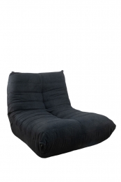 Πολυθρόνα Υφασμάτινη Μαύρη Lazy 88x108x86εκ. Zen Collection 24.34.50233