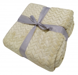 Κουβέρτα Velour Flannel Διπλή 200x220εκ. Cream Le Blanc 7001228-14