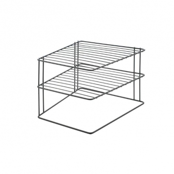 Ραφιέρα Γωνιακή Μαύρη Palio Lava Touch 25x25x19εκ. Metaltex 16-361302