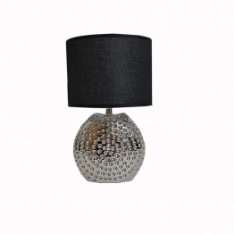 Φωτιστικό Επιτραπέζιο Κεραμικό Ασημί-Μαύρο Art Et Lumiere 21x37εκ. 10495