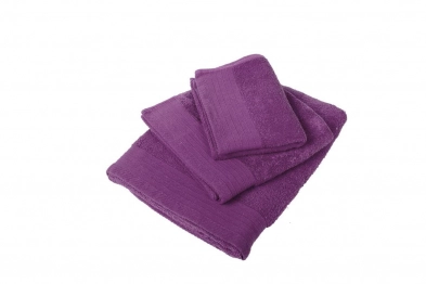 Πετσέτα Βαμβακερή Πενιέ Μεμονωμένη Χεριών 40x60εκ. Σκούρο Μωβ DimCol