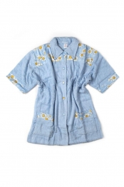 Μπουρνούζι Μίνι Γυναικείο Βαμβακερό XLarge Sky Blue DimCol