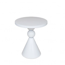 Βοηθητικό Τραπεζάκι Μεταλλικό Λευκό 35x35x40εκ. ESTHETI 810-00033