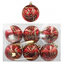 Σετ Μπάλες 6τμχ Ντεκόρ Δ8εκ. Xmas fest 93-3150