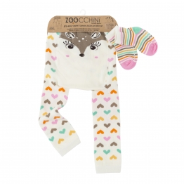 Σετ Παντελόνι & Κάλτσες Grip Easy Crawler Fiona the Fawn 6-12 Μηνών Zoocchini ZOO12507 (6-12M)